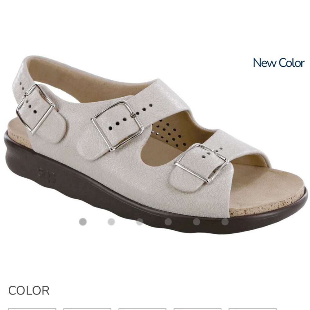 SAS Relaxed Heel Strap Sandal NEW COLOR WEB LINEN